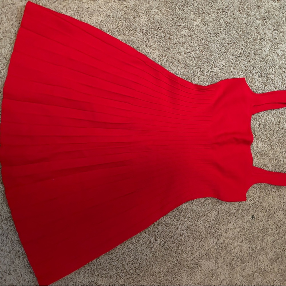 Never been worn STAUD pleated mini dress